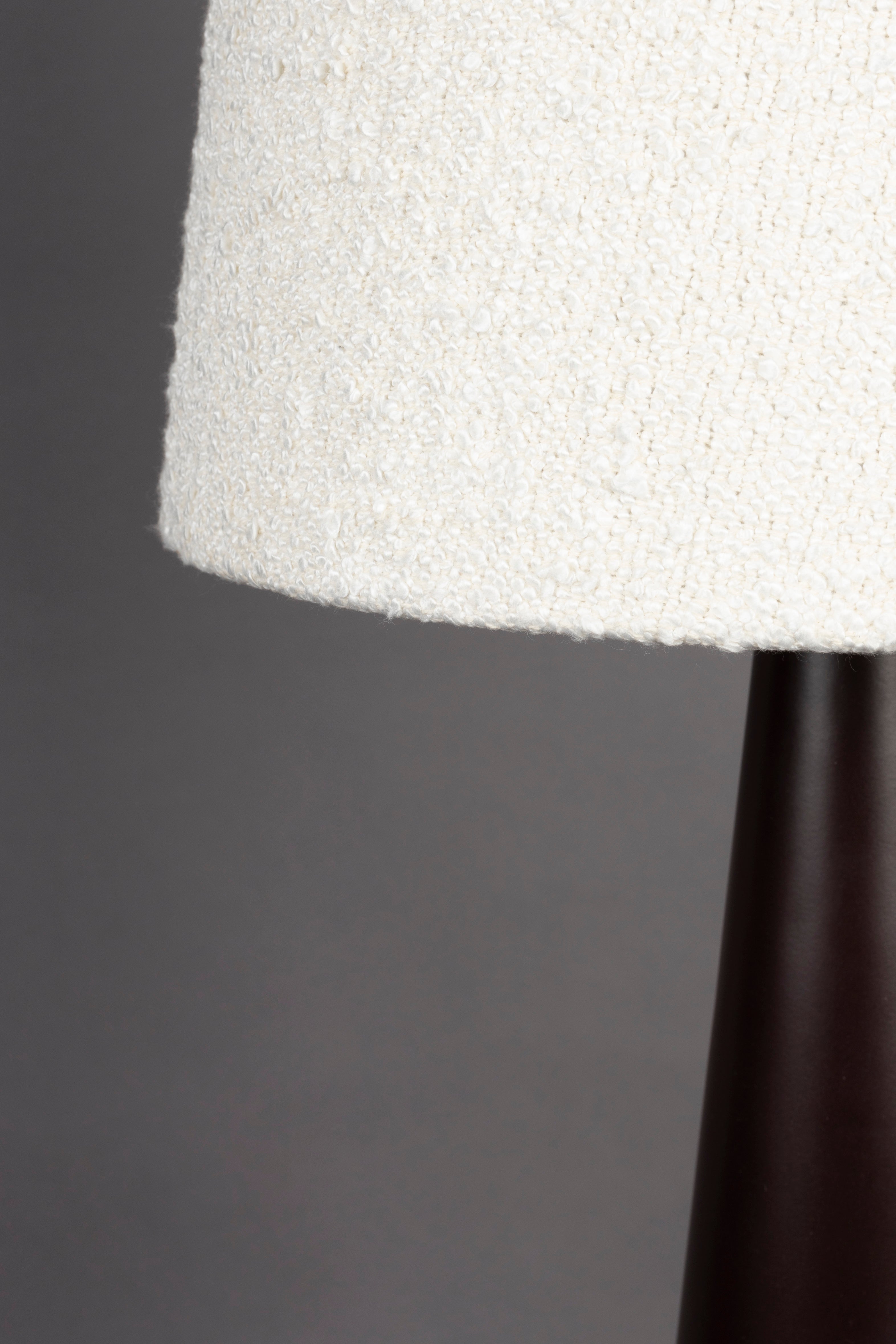 Dutchbone Miki White Boucle & Black Floor Lamp